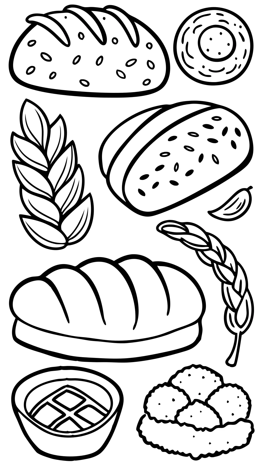 coloring pages of bread